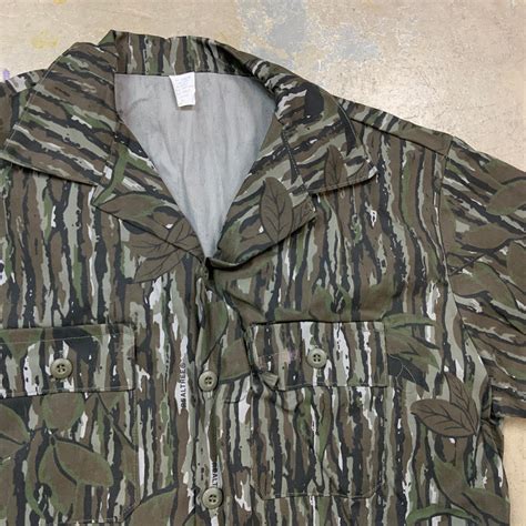 Vintage 1980s Real Tree Bark Camo Shirt Jacket Fatigues Made Etsy