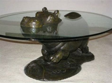 Each sculptured bronze table design is an original hand made piece within a total of 99. Hippo table | Coffee table, Table, Glass coffee table