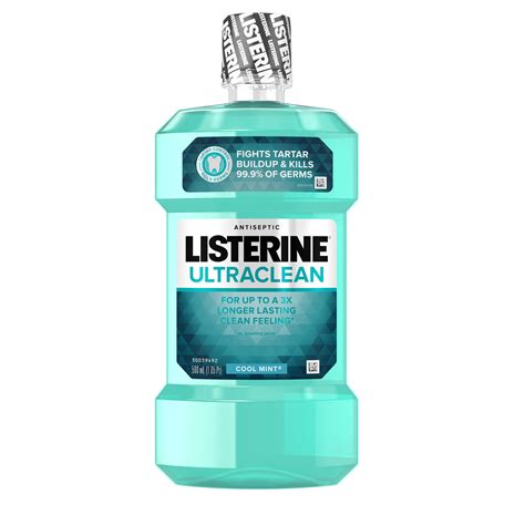 listerine ultraclean oral care antiseptic mouthwash cool mint 500 ml