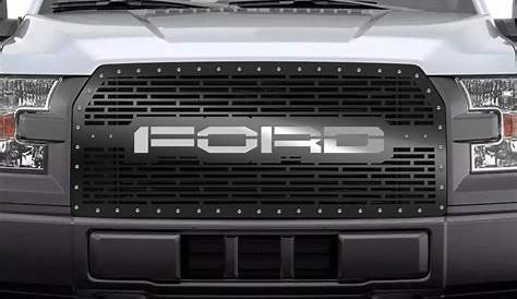 1 Piece Steel Grille for Ford F150 2015-2017 FORD WITH STAINLESS STEEL