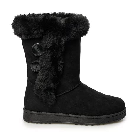 Kohls Womens Faux Fur Winter Boots Only 17 Reg 60 Wear It