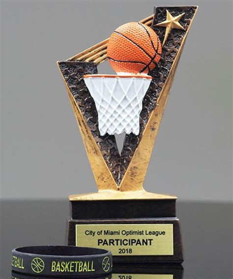 Basketball Trophy Band Resin