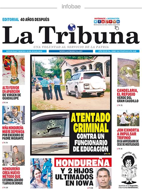 La Tribuna Honduras 19 De Julio De 2019 Infobae