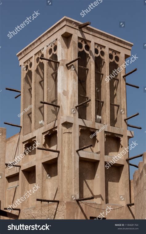 Windtower Known Windcatcher Barjeel Arabic Al Stock Photo 1184681764
