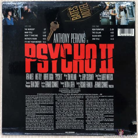 Jerry Goldsmith ‎ Psycho Ii 1983 Vinyl Lp Album Voluptuous Vinyl