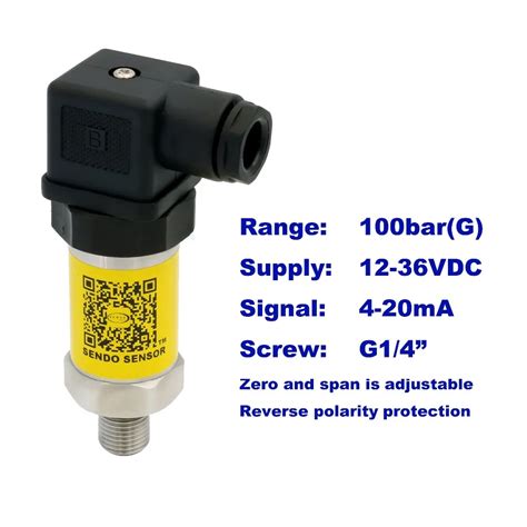 4 20ma Pressure Sensor 12 36v Supply 10mpa100bar Gauge G14 05