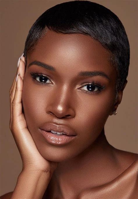 Black Women Makeup Black Girl Makeup Ebony Beauty Dark Beauty Dark Skin Makeup Hair Makeup