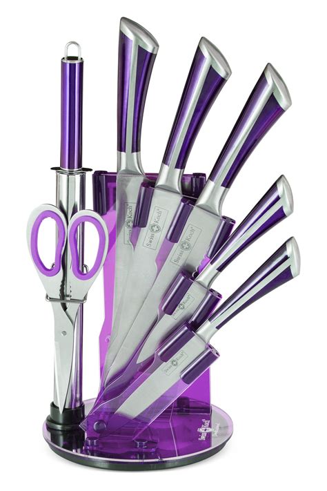 This set includes everything you need to get. 8pc Professional Swiss Design Kitchen Knife Set With ...