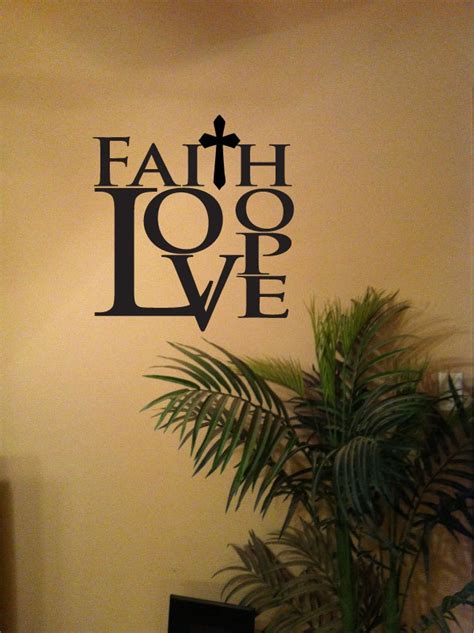 Faith Hope Love Vinyl Wall Art Decal By Designstudiosigns On Etsy