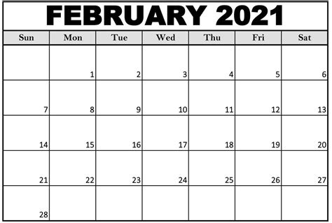 Choose your favorite from the pretty calendar designs! Printable February 2021 Calendar Office | Free Printable Calendar Shop