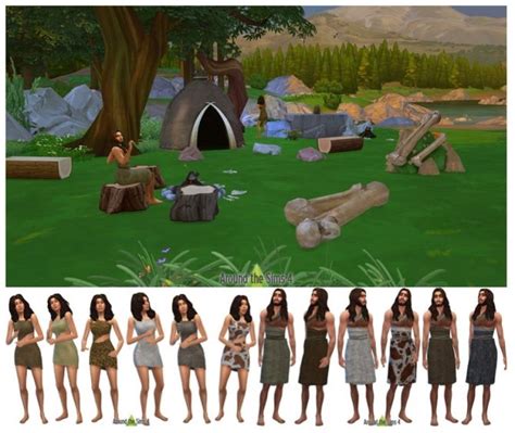 History Challenge Cc Prehistoric Objects And Outfits At Around The Sims 4