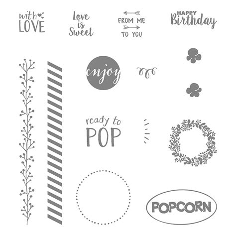 Stampin Dolce A Poppin Popcorn Party Gdp051