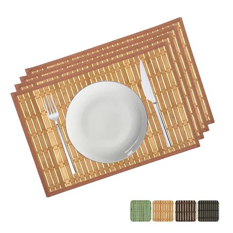 Placemats Table Mats Bamboo Sushi Oriental Extra Large Tableware Wood