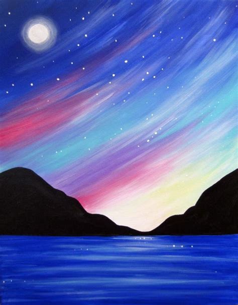 Sunset Painting Easy Acrylic Best 25 Drawing Sunset Ideas On