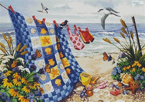 Artecy Cross Stitch Seaside Summer Cross Stitch Pattern To Print Online