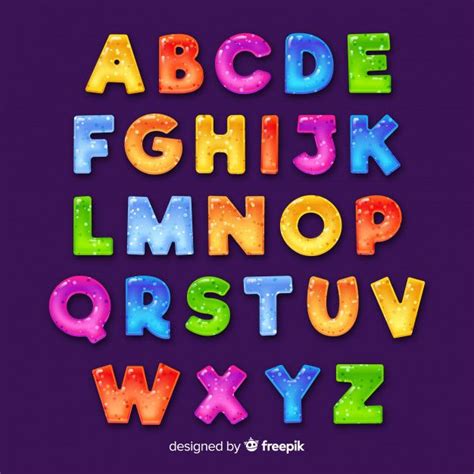 Hand Drawn Colorful Alphabet Free Vector Cool Alphabet Letters How