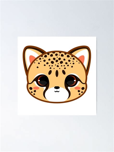 Cute Cheetah Poster By Cat3287 Redbubble