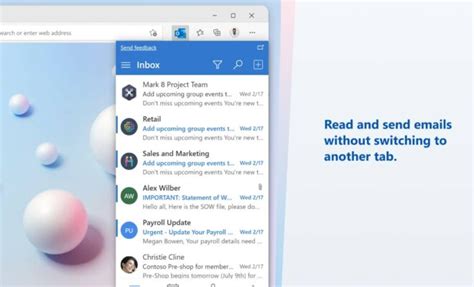 Microsoft Outlook A Preview Extension On Edge Mobile World