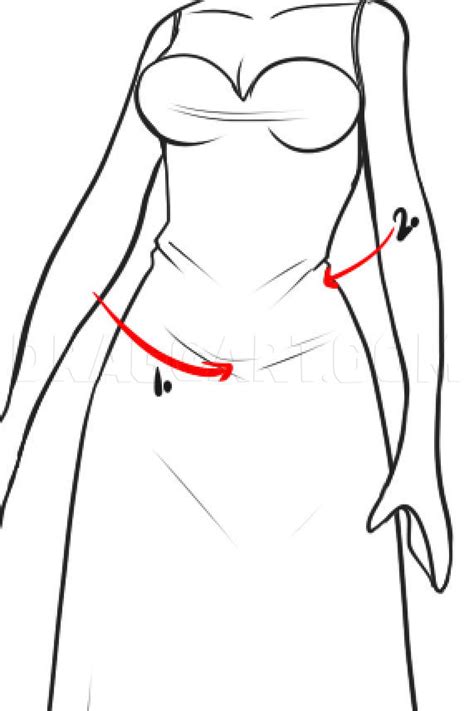 How To Draw Dresses Step By Step Drawing Guide By Dawn Dragoart