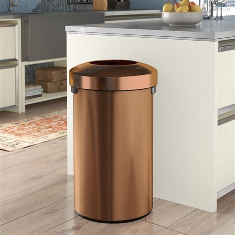 Copper Trash Can