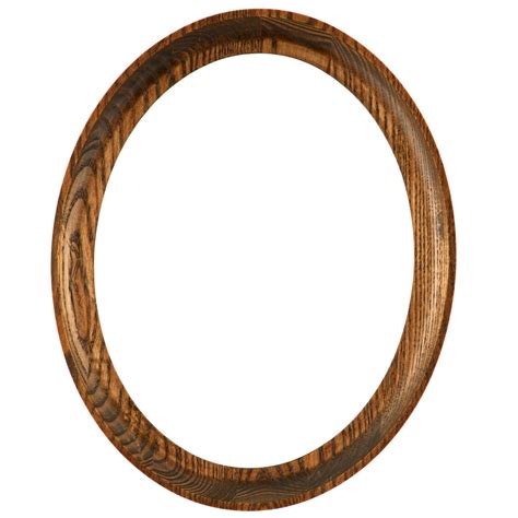 Oval Frame In Toasted Oak Finish Solid Oak Picture Frames