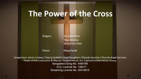 The Power Of The Cross Youtube