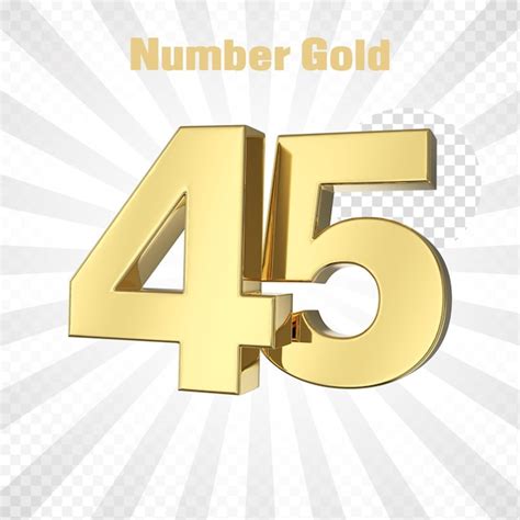 Premium Psd Psd A Golden Alphabet Letter 45 With A Gold Background