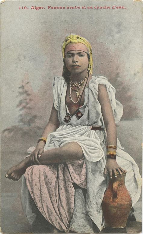 lot antique vintage postcard nude female morocco