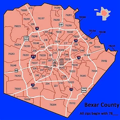 Zip Code Map Bexar County Texas Map Of World
