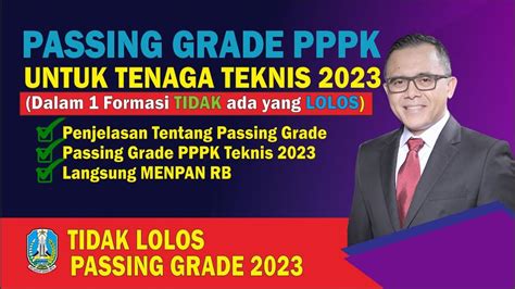 Penentuan Passing Grade PPPK Teknis 2023 Tidak Ada Yang Lolos Passing