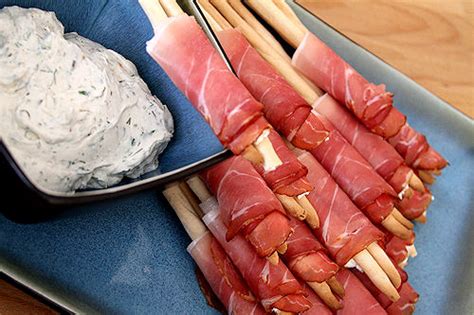Fill your cart with color today! Prosciutto Wrapped Breadsticks with Creamy Goat Cheese - A ...