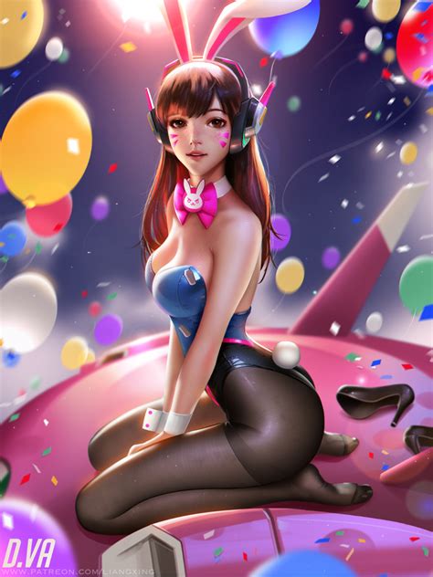 Bunny Dva By Liang Xing Overwatch Know Your Meme