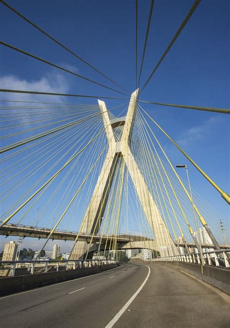 Cable Stayed Bridge In The World Sao Paulo Brazil Stock Image Image