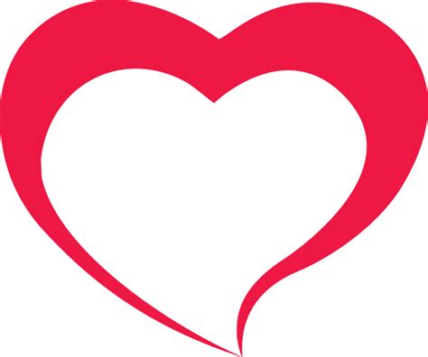Red Outline Heart PNG Image Download | Outline, Heart outline, Png photo