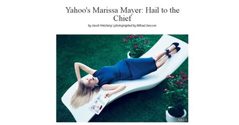 Yahoos Marissa Mayer Goes Glam In Vogue Spread