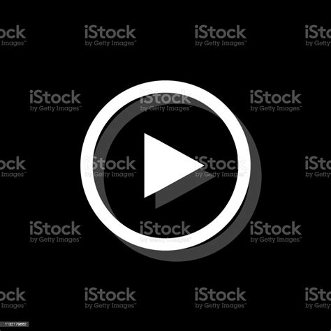Play Button Icon Flat Stock Illustration Download Image Now Badge