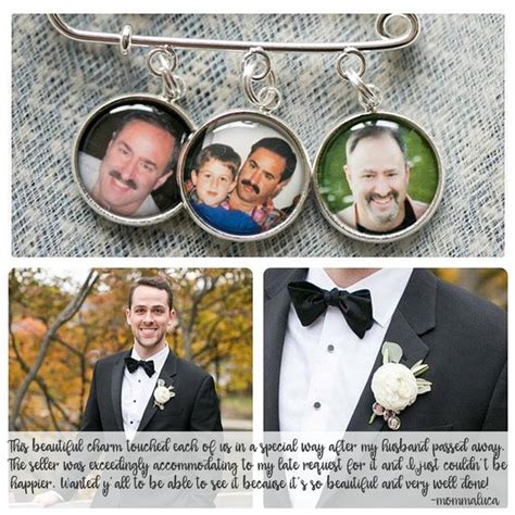 Memory Charm Memory Pin For Groom Memory Charm For Wedding Etsy