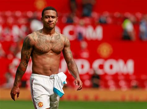 #memphis #memphis depay #olympique lyonnais #football #soccer #hqs #tattoos #backtattoo #lion tattoo. Former Manchester United star Memphis Depay shows off new ...