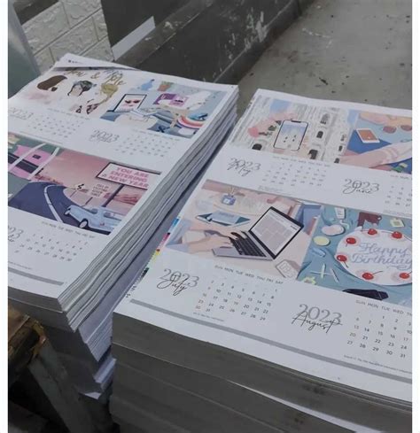 Cetak Kalender Custom Hd Ink Printing