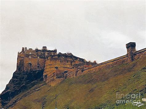 Edinburgh Castle Half Moon Battery Digital Art By Douglas Brown Pixels
