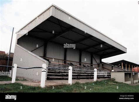 The Main Stand At Stowmarket Town Fc Football Ground Greens Meadow