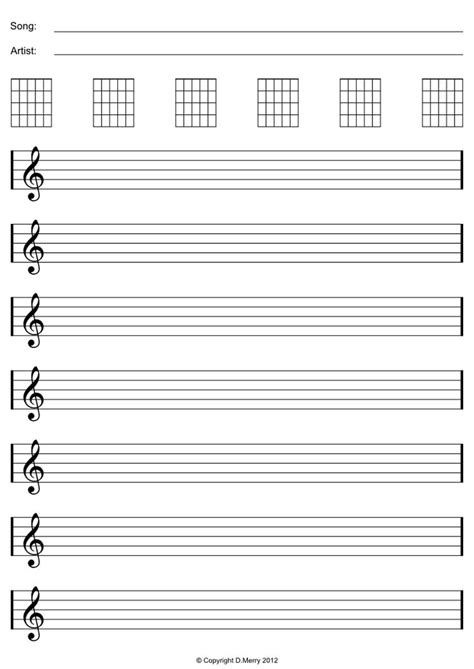Music Notes Paper Template New Professional Template Guitar Sheet