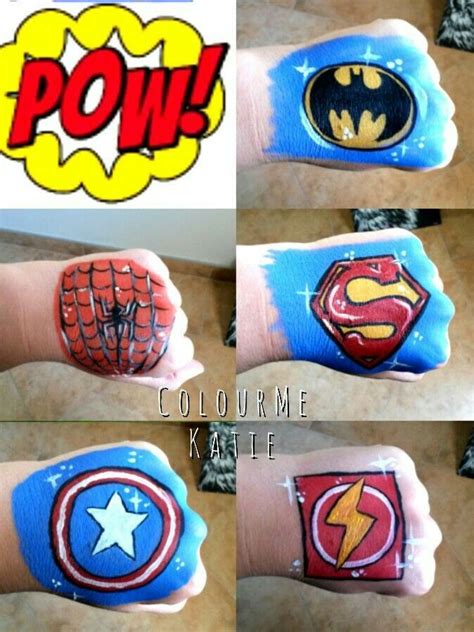 Superheroes Superhero Face Painting Face Painting Face Painting Designs