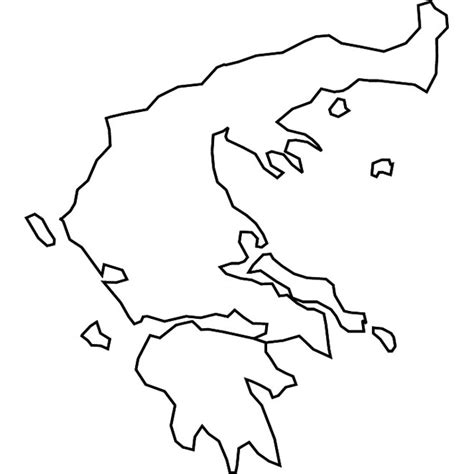 Greece Outline Map Royalty Free Stock Svg Vector