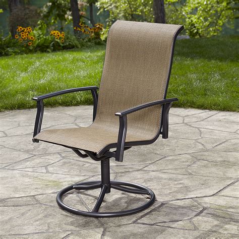 Essential Garden Fulton Single Swivel Chair Outdoor Living Patio