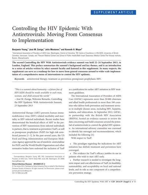 Pdf Achieving Improvements Across The Hiv Treatment Cascade A Clinical Management Algorithm