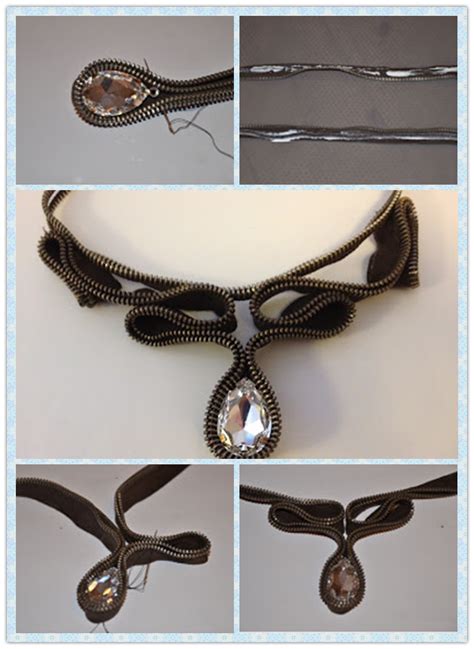 Diy Zipper Necklace Diy Zipper Jewelry Zipper Bracelet Wrap Bracelet