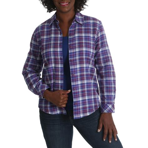 Lee Riders Women S Fleece Lined Flannel Shirt