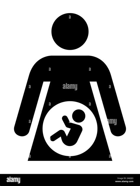 Pregnant Woman Icon Stock Photo Alamy