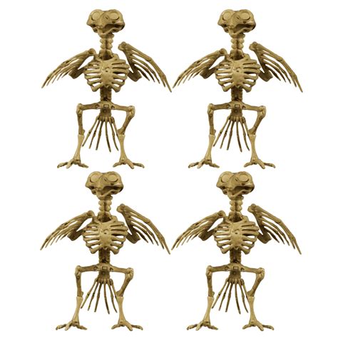 Fsstam Plastic Bird Skeleton Halloween Decor Prop Display Animals Bones